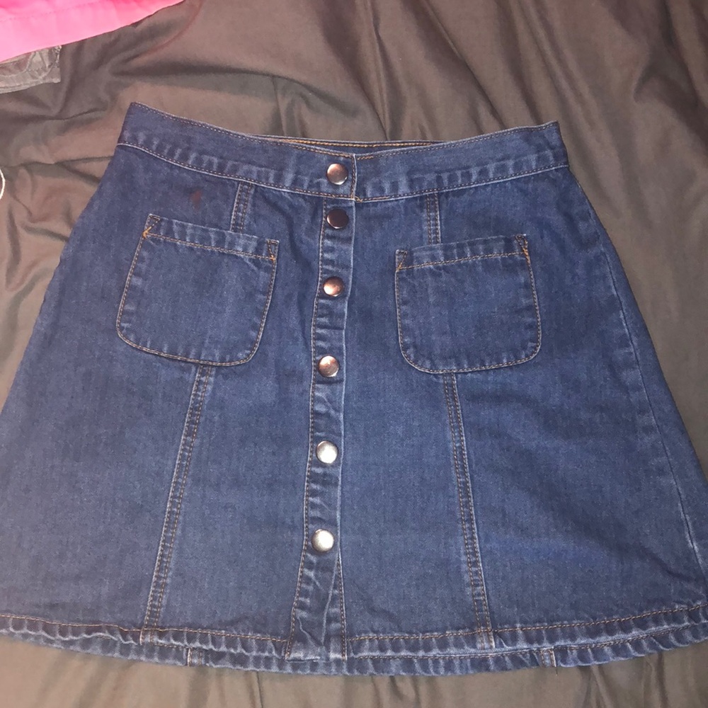 Jean button up skirt